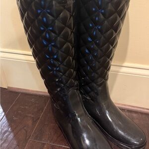 Hunter Black Quilted Women's Boots